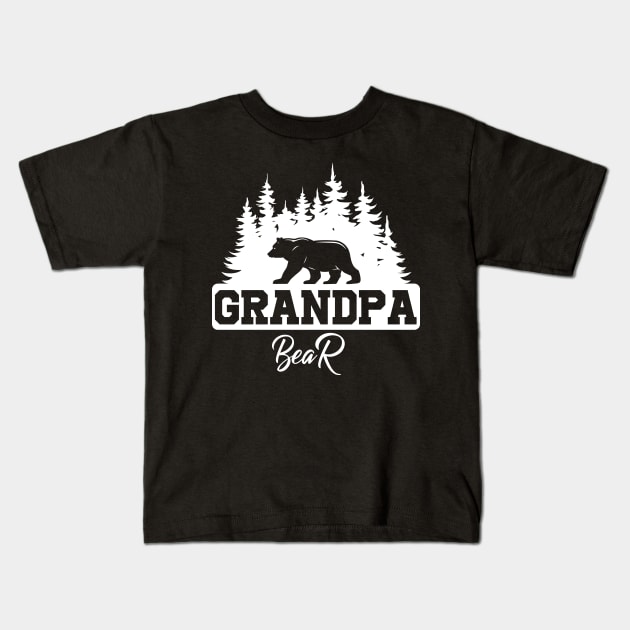 Grandpa bear Kids T-Shirt by FatTize